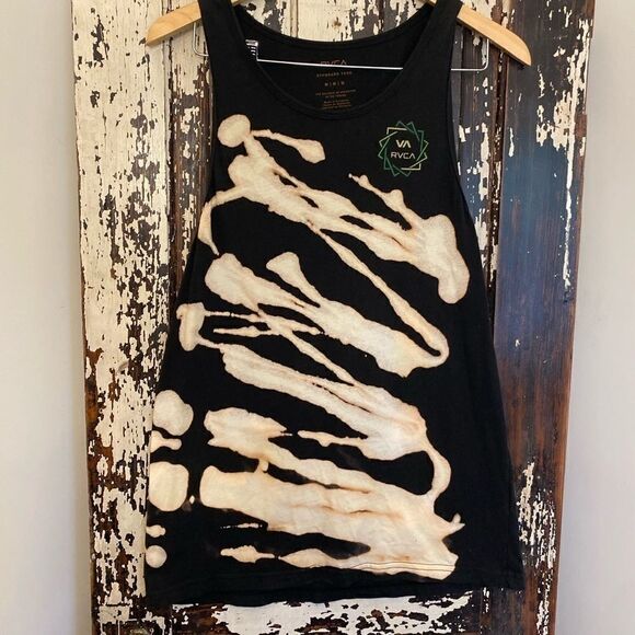 Customized RVCA one of a kind tank. Size M. Unisex - Picture 1 of 5